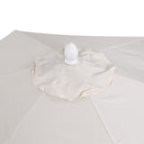 Oakhaven  9 ft. Bohemian Coastal Lotus Scallop Market Patio Umbrella with Auto-Tilt Crank Wind Vent and UV Protection
