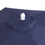 Oakhaven  9 ft. Bohemian Coastal Lotus Scallop Market Patio Umbrella with Auto-Tilt Crank Wind Vent and UV Protection