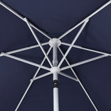 Oakhaven  9 ft. Bohemian Coastal Lotus Scallop Market Patio Umbrella with Auto-Tilt Crank Wind Vent and UV Protection
