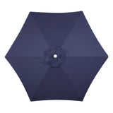 Oakhaven  9 ft. Bohemian Coastal Lotus Scallop Market Patio Umbrella with Auto-Tilt Crank Wind Vent and UV Protection