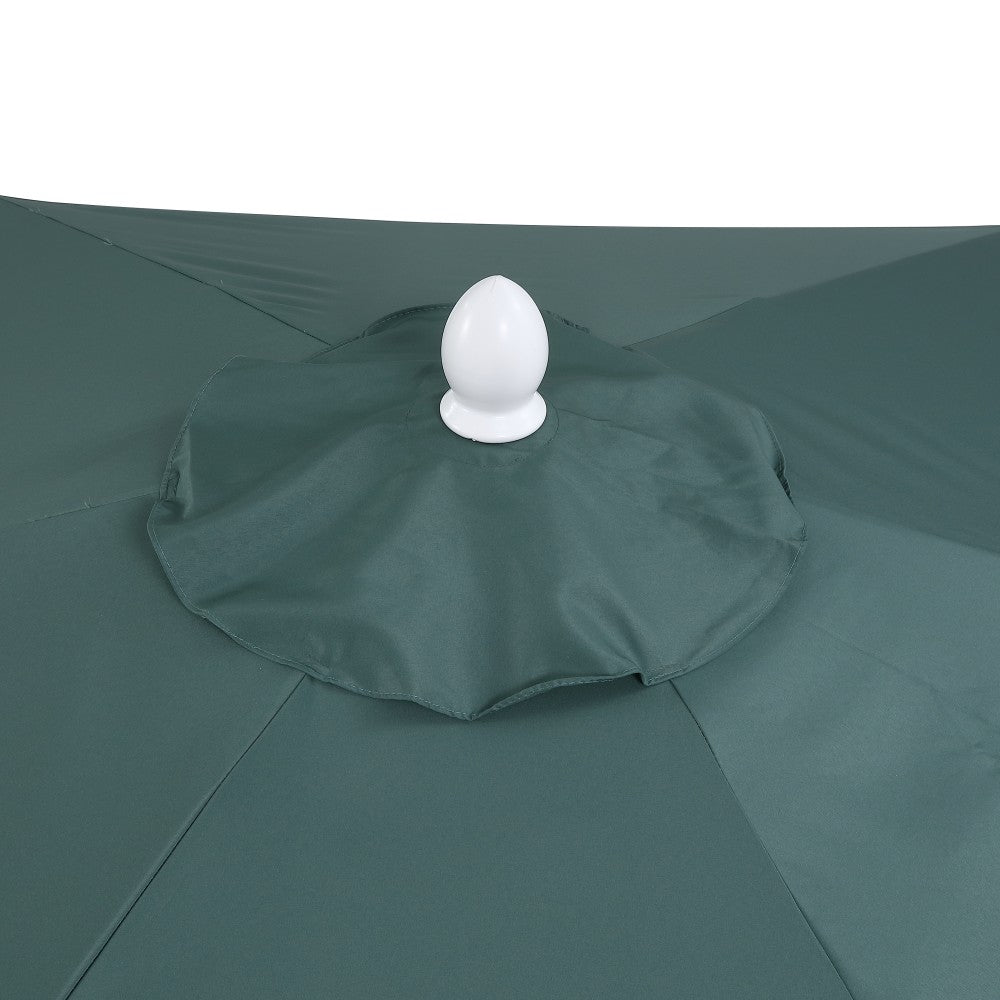 Oakhaven  9 ft. Bohemian Coastal Lotus Scallop Market Patio Umbrella with Auto-Tilt Crank Wind Vent and UV Protection