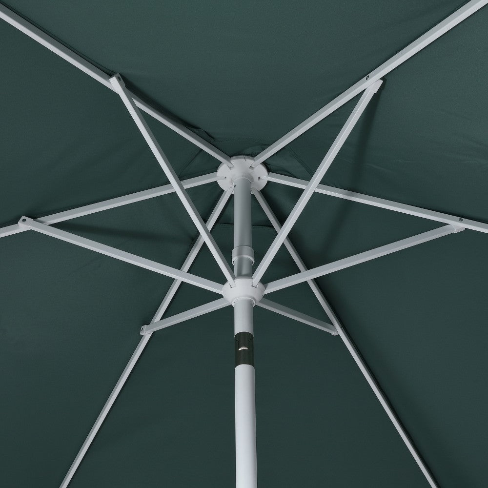 Oakhaven  9 ft. Bohemian Coastal Lotus Scallop Market Patio Umbrella with Auto-Tilt Crank Wind Vent and UV Protection