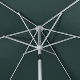 Oakhaven  9 ft. Bohemian Coastal Lotus Scallop Market Patio Umbrella with Auto-Tilt Crank Wind Vent and UV Protection