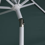 Oakhaven  9 ft. Bohemian Coastal Lotus Scallop Market Patio Umbrella with Auto-Tilt Crank Wind Vent and UV Protection