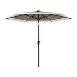 Nancy 9 ft. Classic Coastal 2-Tone Solar LED Market Patio Umbrella