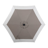 Nancy 9 ft. Classic Coastal 2-Tone Solar LED Market Patio Umbrella