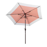 Nancy 9 ft. Classic Coastal 2-Tone Solar LED Market Patio Umbrella