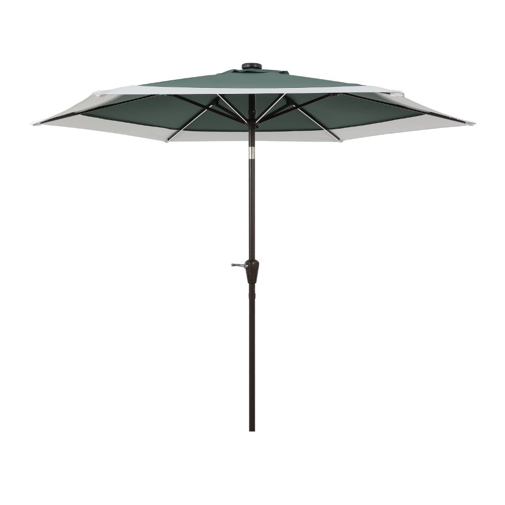 Nancy 9 ft. Classic Coastal 2-Tone Solar LED Market Patio Umbrella