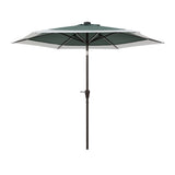 Nancy 9 ft. Classic Coastal 2-Tone Solar LED Market Patio Umbrella