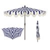 Navy/White, Dark Brown Pole