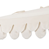 Shah Arc 9 ft. Classic MidCentury Scalloped Fringe Market Patio Half Umbrella with CrankTilt Button and UV Protection