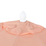 Shah Arc 9 ft. Classic MidCentury Scalloped Fringe Market Patio Half Umbrella with CrankTilt Button and UV Protection