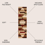 Unique Retro Diamonds Geometric Area Rug