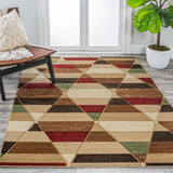 Unique Retro Diamonds Geometric Area Rug
