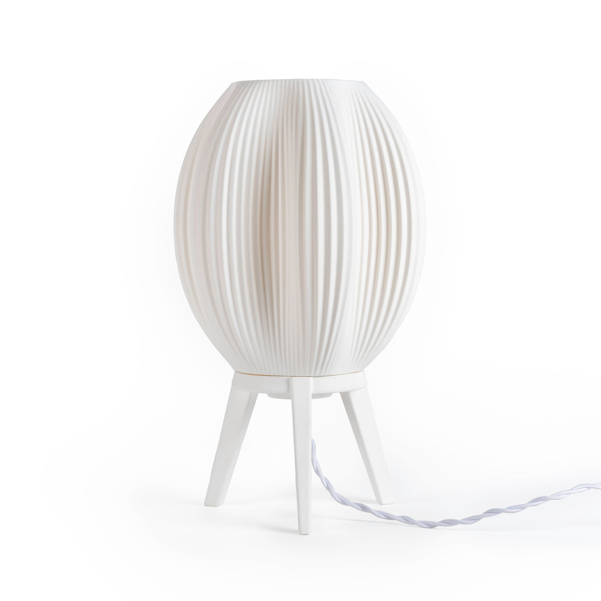 The Wavy Modern Contemporary Plant-Based PLA 3D Printed Dimmable LED Table Lamp