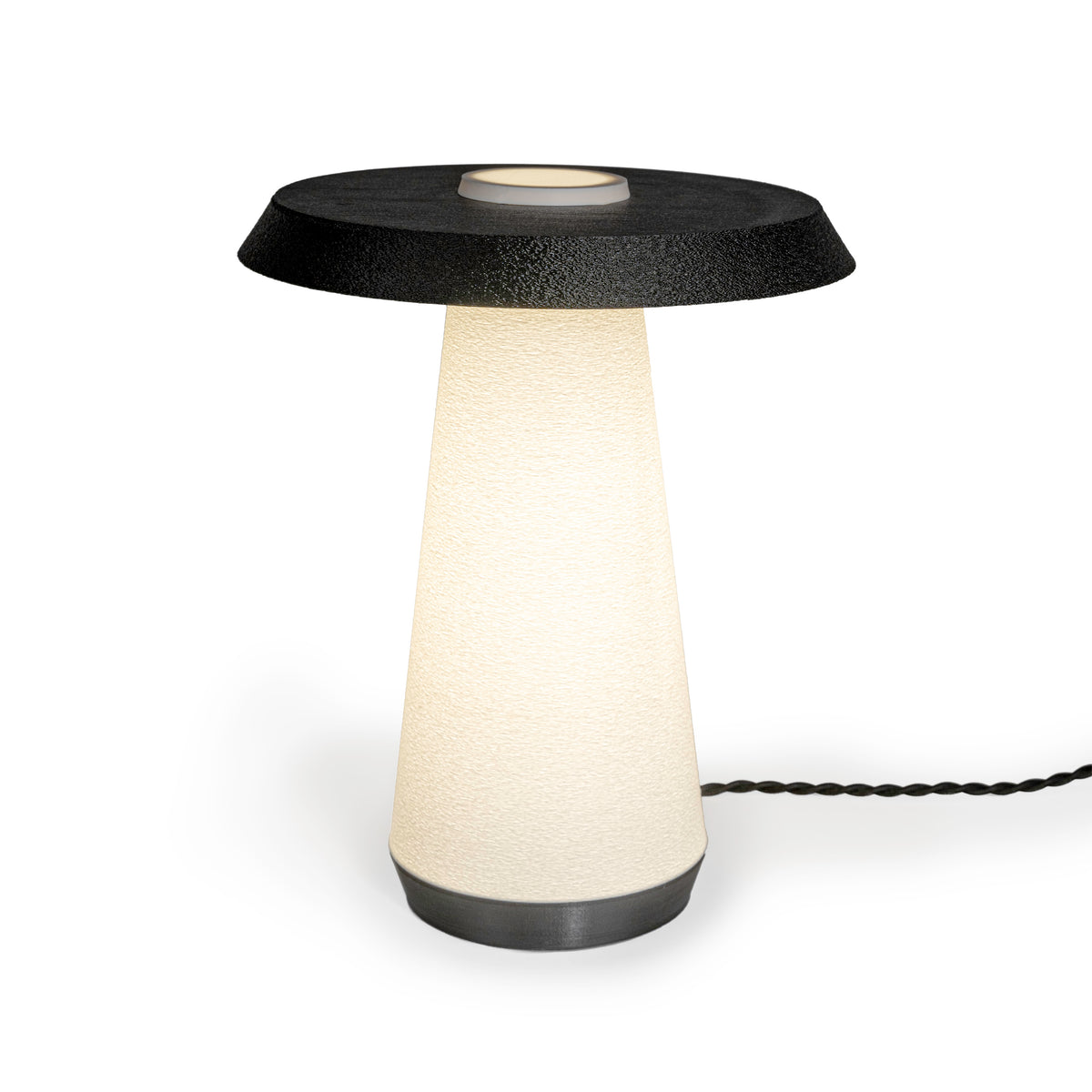 Nordic 12.25" Mid-Century Minimalist Plant-Based PLA 3D Printed Dimmable LED Table Lamp