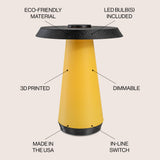 Nordic 12.25" Mid-Century Minimalist Plant-Based PLA 3D Printed Dimmable LED Table Lamp