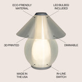 Buddy 13" Modern Contemporary Plant-Based PLA 3D Printed Dimmable LED Table Lamp