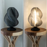 Swedish 13.5" Mid-Century Coastal Plant-Based PLA 3D Printed Dimmable LED Table Lamp