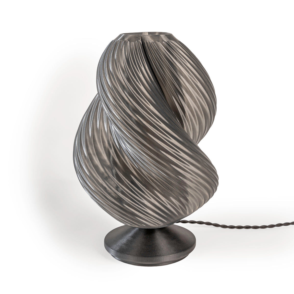 Swedish 13.5" Mid-Century Coastal Plant-Based PLA 3D Printed Dimmable LED Table Lamp