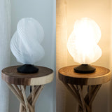 Swedish 13.5" Mid-Century Coastal Plant-Based PLA 3D Printed Dimmable LED Table Lamp