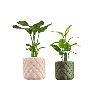eco indoor plant pots Flower Modern Bohemian Indoor Ocean Wave Eco-Friendly 3D Printed Planters with Drainage