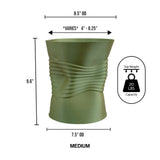 Oakrain MidCentury Modern Indoor Crushed Can Eco-Friendly 3D Printed Planter with Drainage
