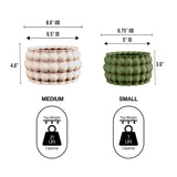Decor Contemporary MidCentury Indoor Bubble Pattern Eco-Friendly 3D Printed Planters with Drainage