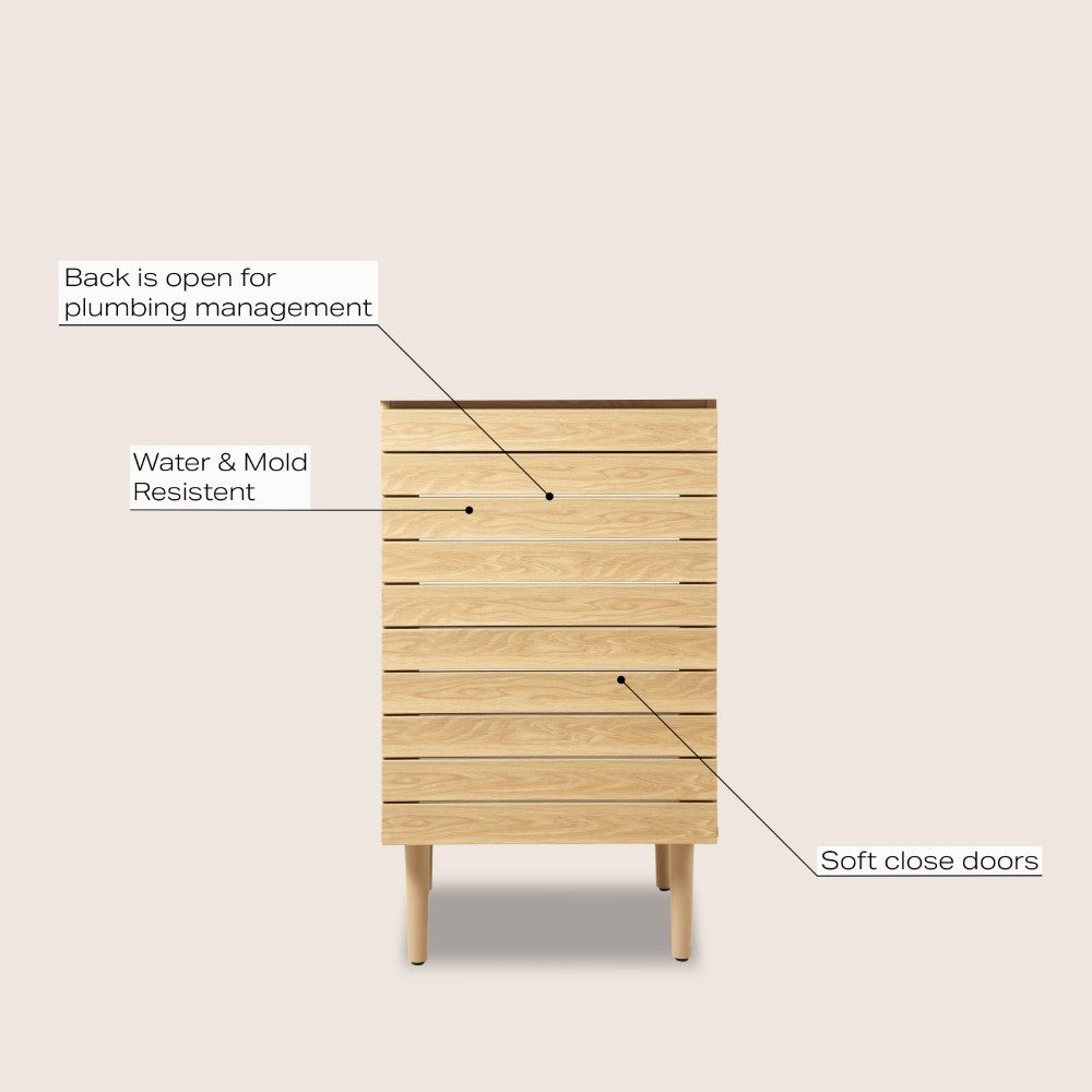 Daniel Modern 2-Shelf Bath Vanity Cabinet (Sink Basin not Included)