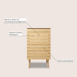 Daniel Modern 2-Shelf Bath Vanity Cabinet (Sink Basin not Included)