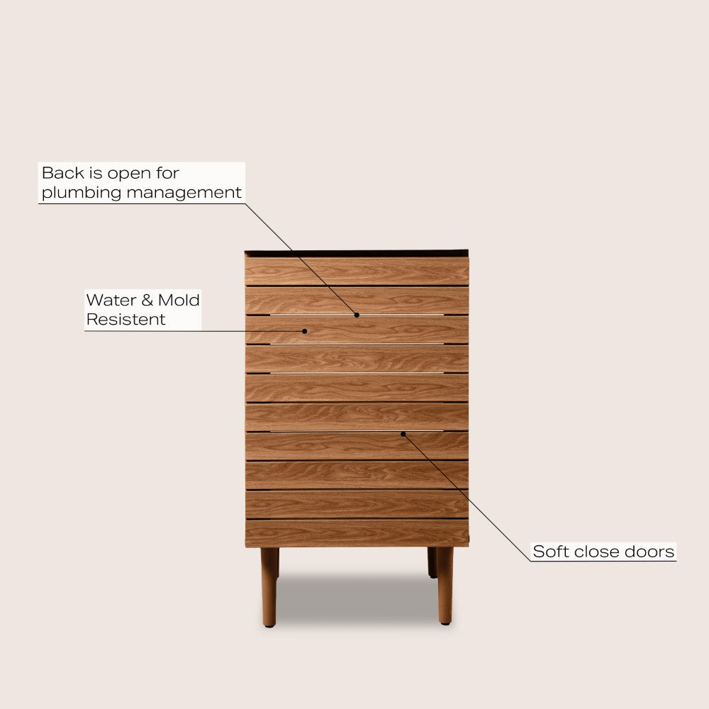 Daniel Modern 2-Shelf Bath Vanity Cabinet (Sink Basin not Included)