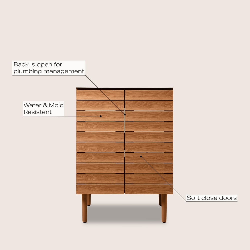 Daniel Modern 2-Shelf Bath Vanity Cabinet (Sink Basin not Included)