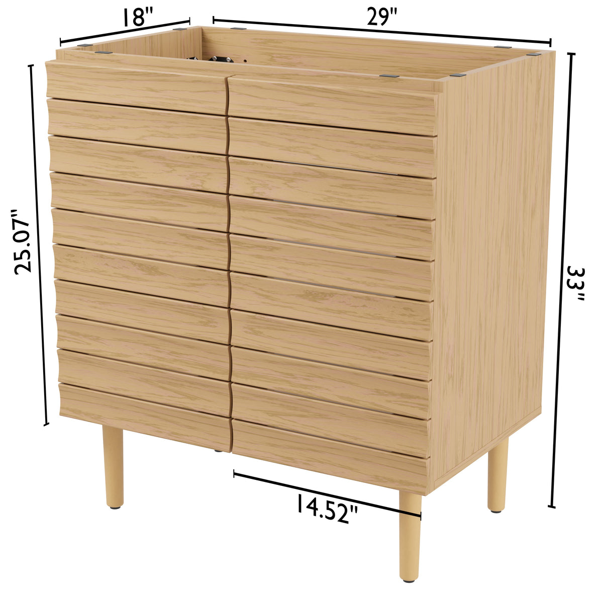 Daniel Modern 2-Shelf Bath Vanity Cabinet (Sink Basin not Included)