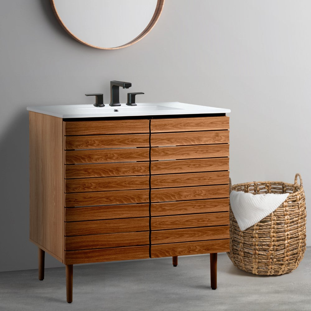 Daniel Modern 2-Shelf Bath Vanity Cabinet (Sink Basin not Included)