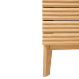 Cala Thin Linear Slat Modern Farmhouse 2-Shelf Bath Vanity Cabinet Only (Sink Basin not Included)