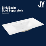 Cala Thin Linear Slat Modern Farmhouse 2-Shelf Bath Vanity Cabinet Only (Sink Basin not Included)