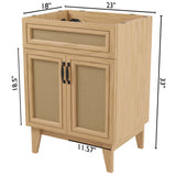 Redford Modern 2-Shelf Bath Vanity Cabinet (Sink Basin not Included)