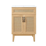 Redford Modern 2-Shelf Bath Vanity Cabinet (Sink Basin not Included)