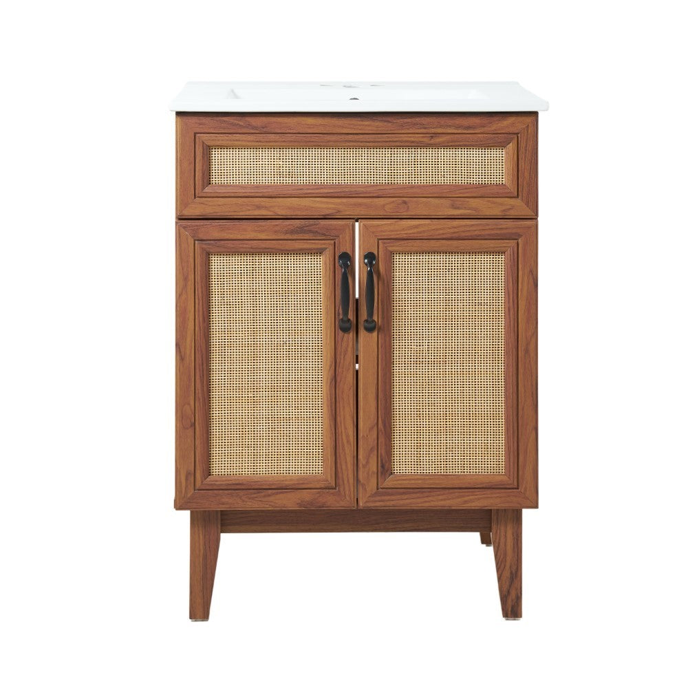 Redford Modern 2-Shelf Bath Vanity Cabinet (Sink Basin not Included)