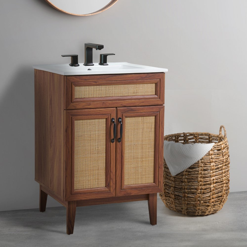 Redford Modern 2-Shelf Bath Vanity Cabinet (Sink Basin not Included)