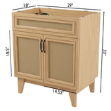 Redford Modern 2-Shelf Bath Vanity Cabinet (Sink Basin not Included)