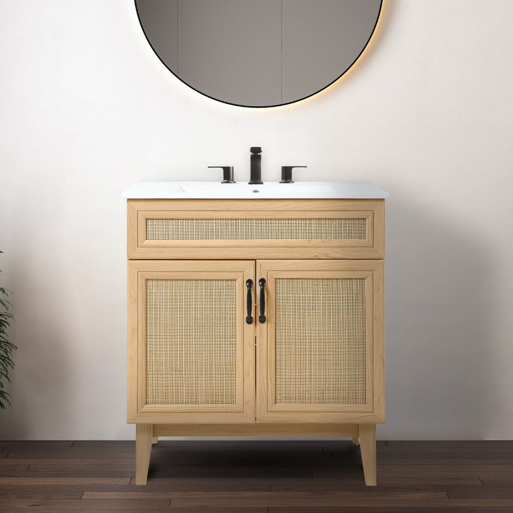 Redford Modern 2-Shelf Bath Vanity Cabinet (Sink Basin not Included)