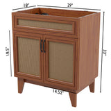 Redford Modern 2-Shelf Bath Vanity Cabinet (Sink Basin not Included)