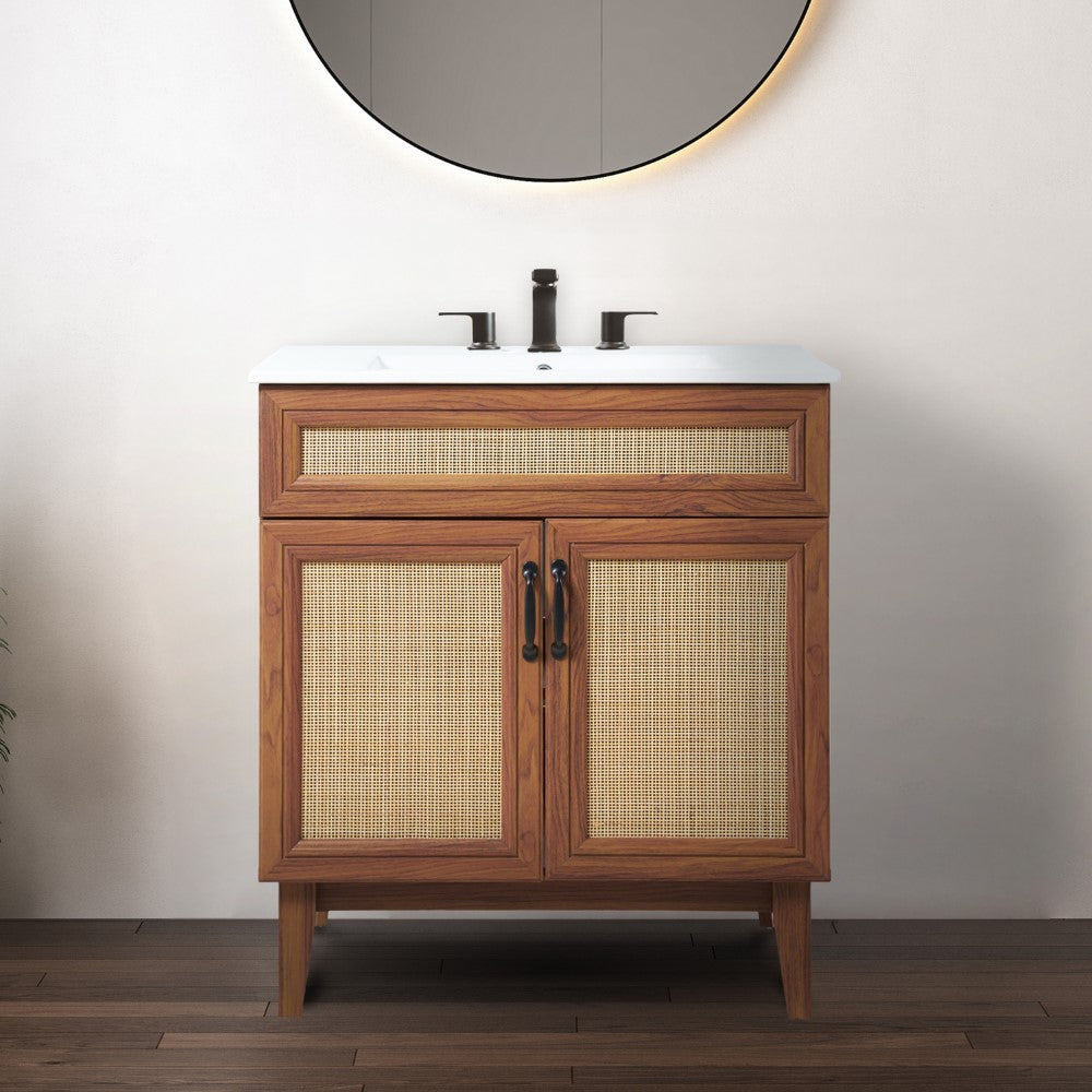 Redford Modern 2-Shelf Bath Vanity Cabinet (Sink Basin not Included)