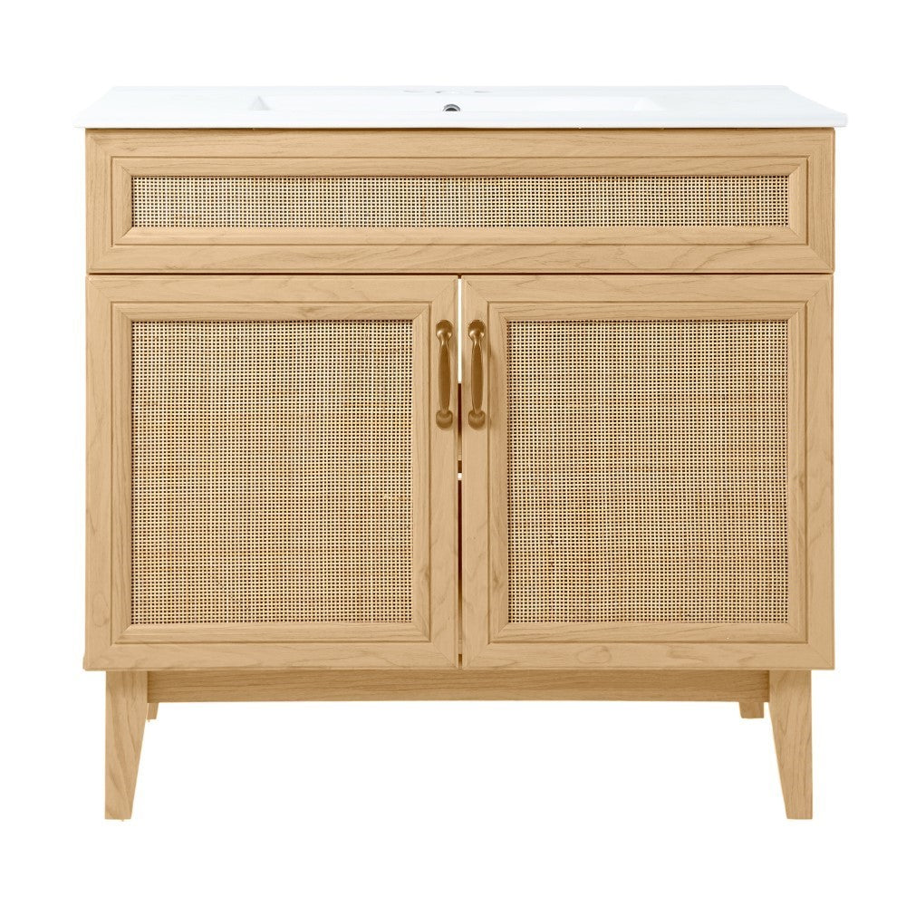 Redford Modern 2-Shelf Bath Vanity Cabinet (Sink Basin not Included)