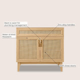 Redford Modern 2-Shelf Bath Vanity Cabinet (Sink Basin not Included)