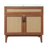 Redford Modern 2-Shelf Bath Vanity Cabinet (Sink Basin not Included)