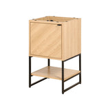 Moss Chevron-Front Modern Minimalist 2-Shelf Bath Vanity Cabinet Only (Sink Basin Not Included)