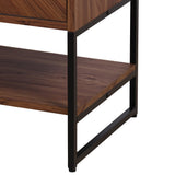 Moss Chevron-Front Modern Minimalist 2-Shelf Bath Vanity Cabinet Only (Sink Basin Not Included)