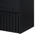 Pine Slat Modern Coastal 2-Drawer Wall Mounted Bath Vanity Cabinet Only (Sink Basin Not Included)